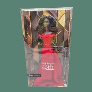 NWT Black Barbie Signature 45th Anniversary Doll - Red Dress New In Box